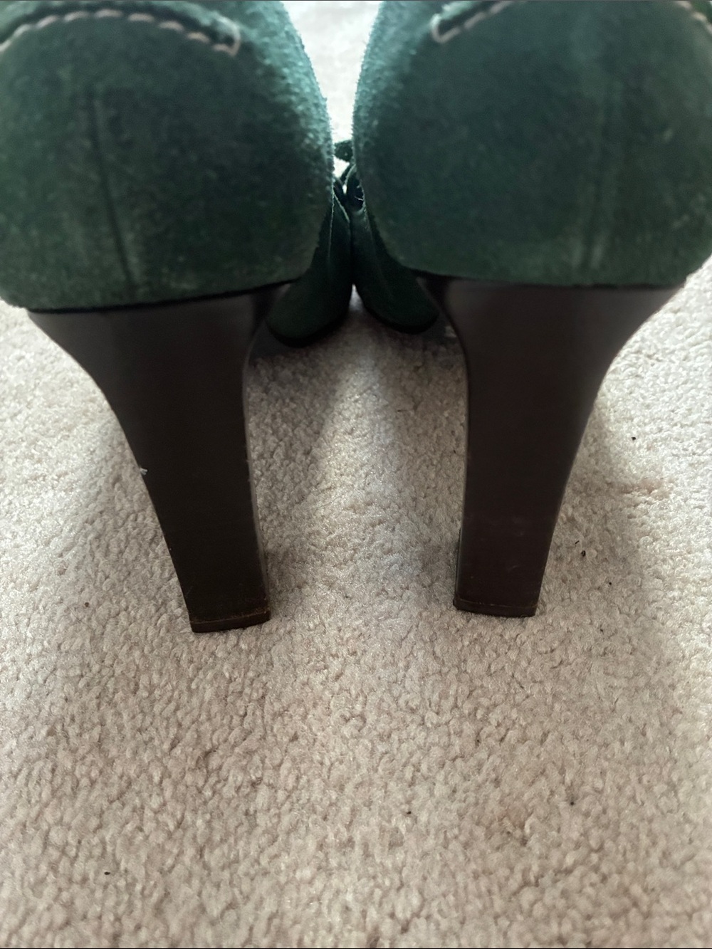 Via Spiga Green Suede Loafers with Knot Detail - Women's - Picture 4 of 4